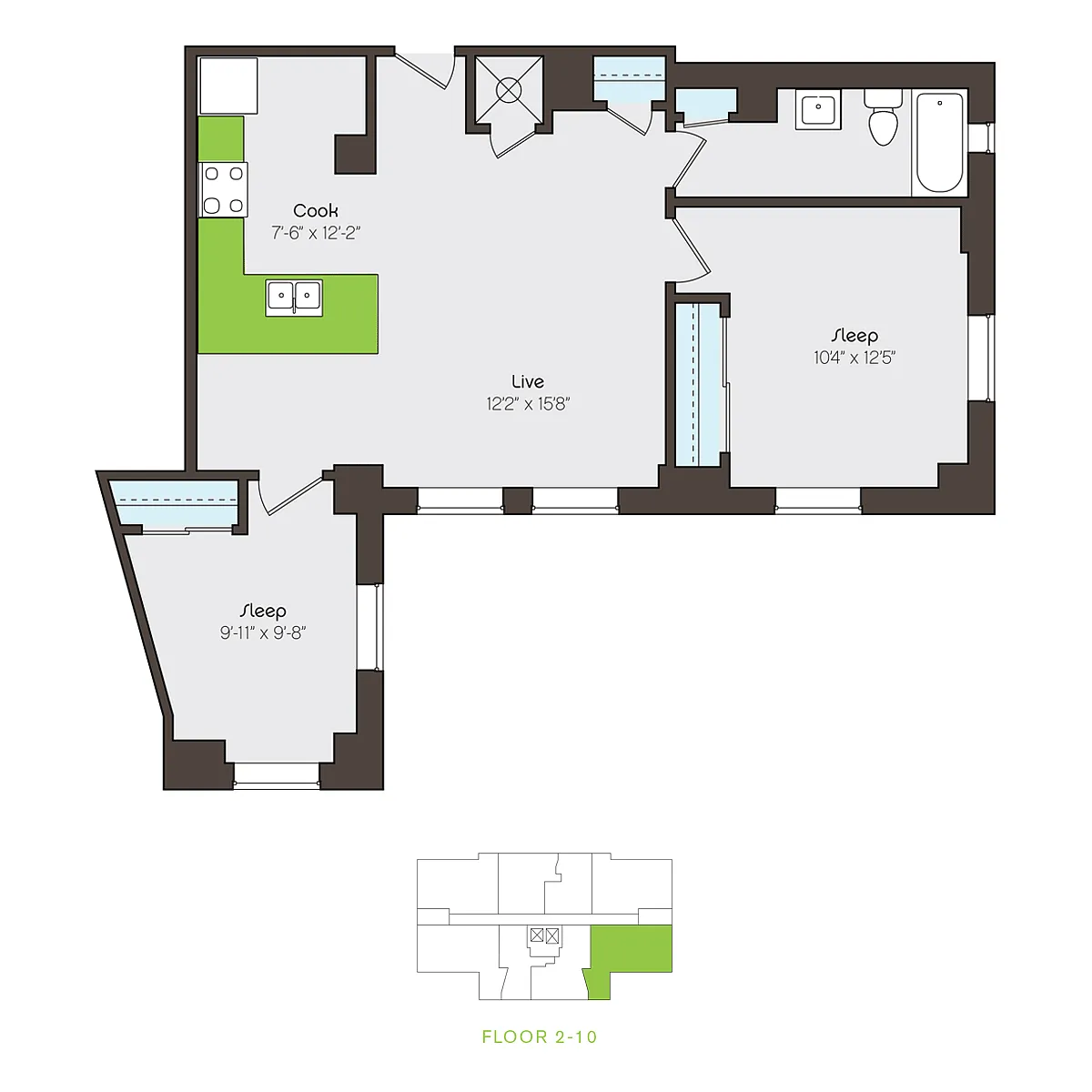 Floor plan brow-2bT07