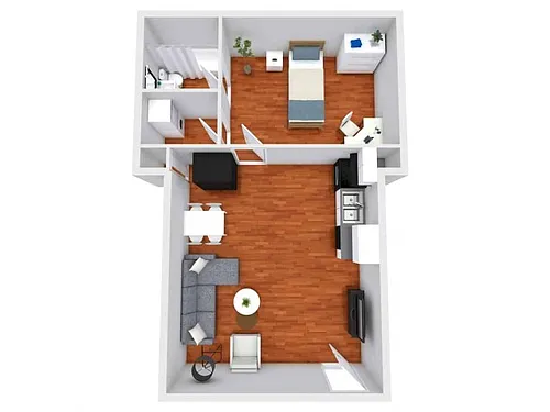 Floor plan 1x1 Cobain