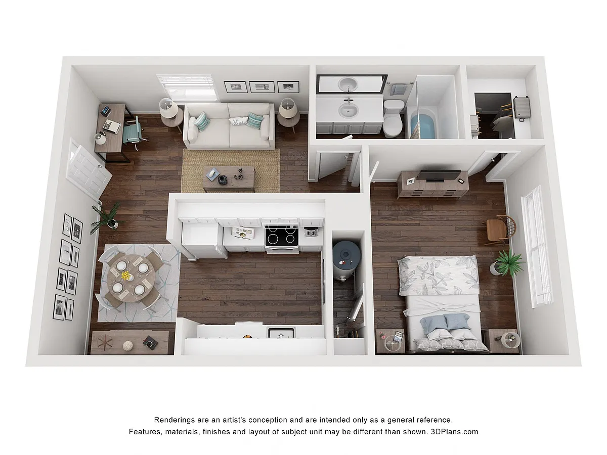 Floor plan Vol 7 - 1 Bedroom 1 Bathroom