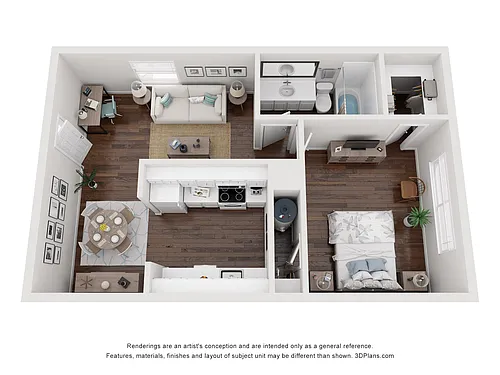 Floor plan Vol 7 - 1 Bedroom 1 Bathroom