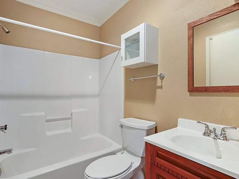 Main level connected bathroom.