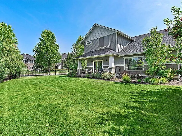 Spacious fenced backyard