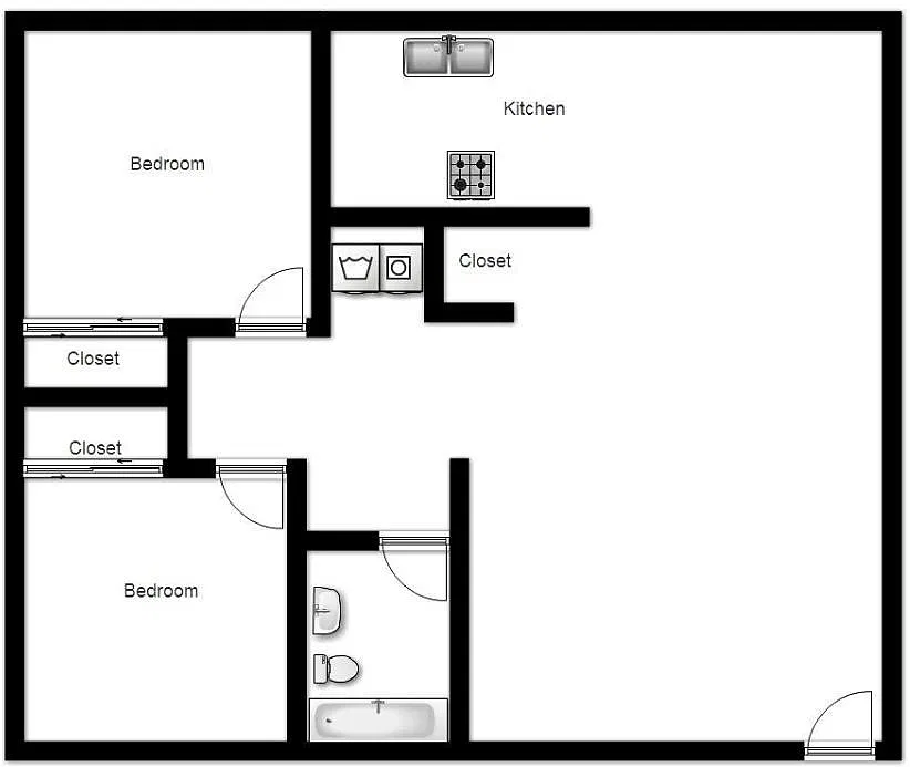 Floor plan Two Bedroom