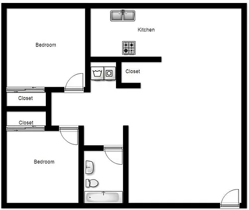 Floor plan Two Bedroom