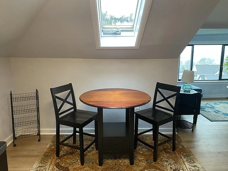 kitchen table with skylight