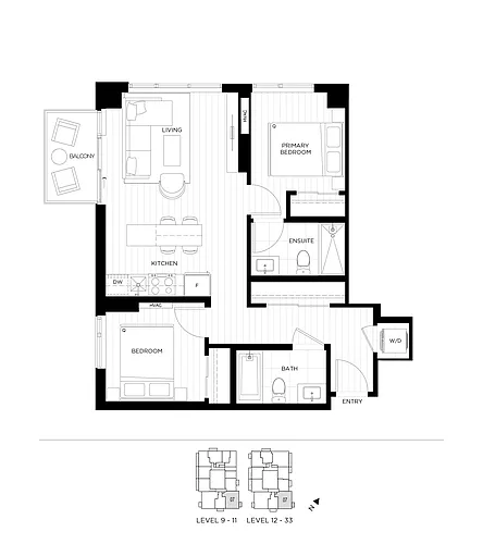 Floor plan T1-0907