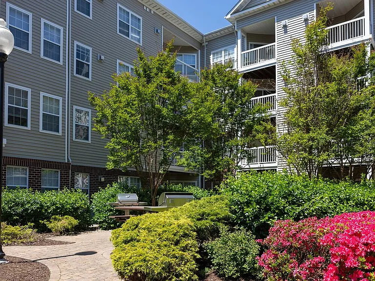 Courtyard with BBQ grills