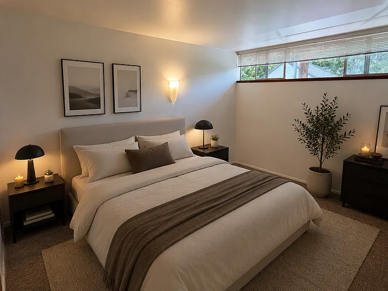 Virtually staged photo of bedroom 2