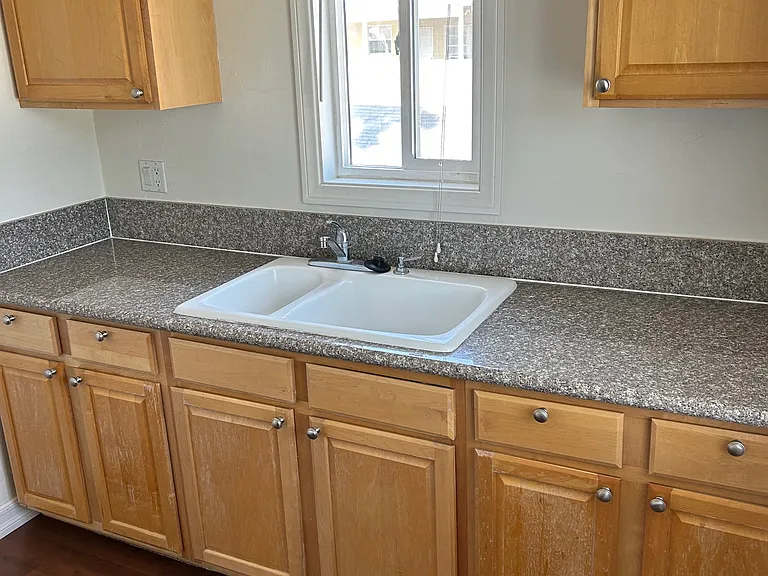 Kitchen with granite countertops