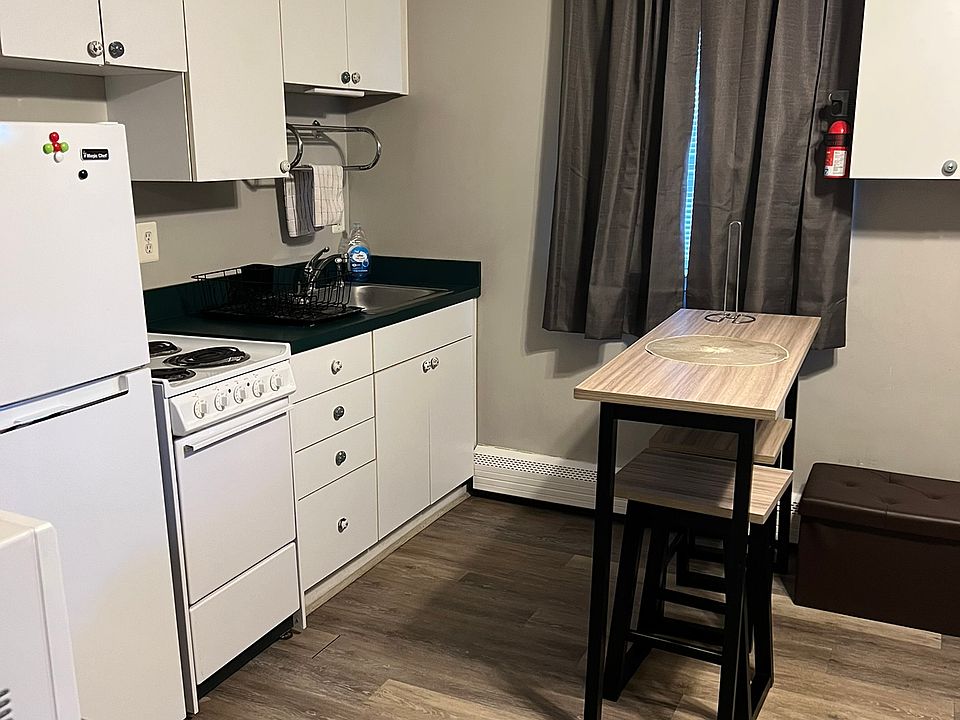 Kitchen and living area.
