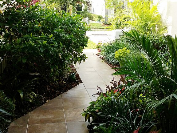 Ceramic tiled walkway