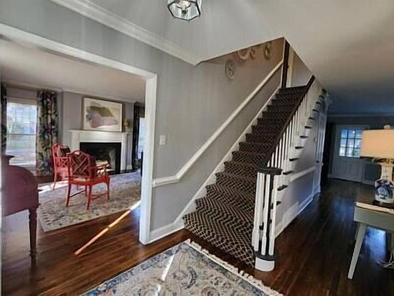 front entryway, main hallway, and living room