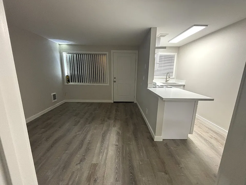 Living room and kitchen.