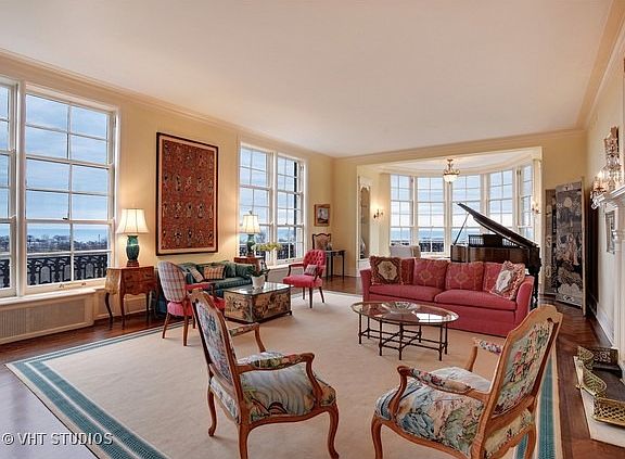 Living Room with Woodburning Fireplace