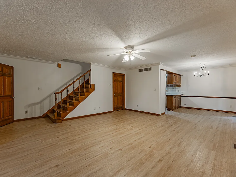 Stairs to second floor in living room