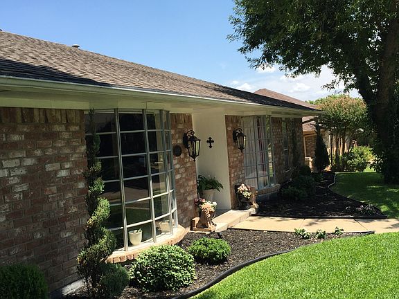 Manicured landscaping