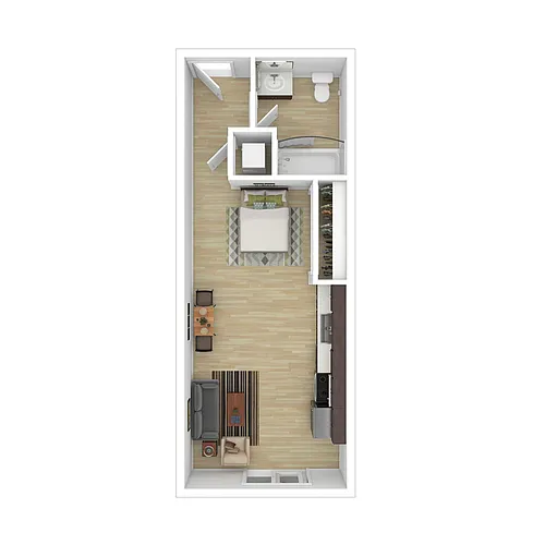 Floor plan SB5 393sqft