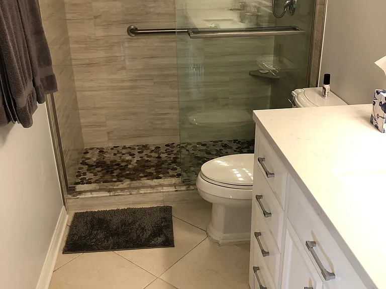 All new Guest Bathroom with walk-in shower.