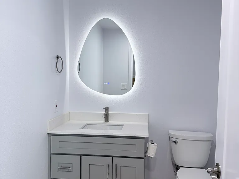 Powder room on main floor.
