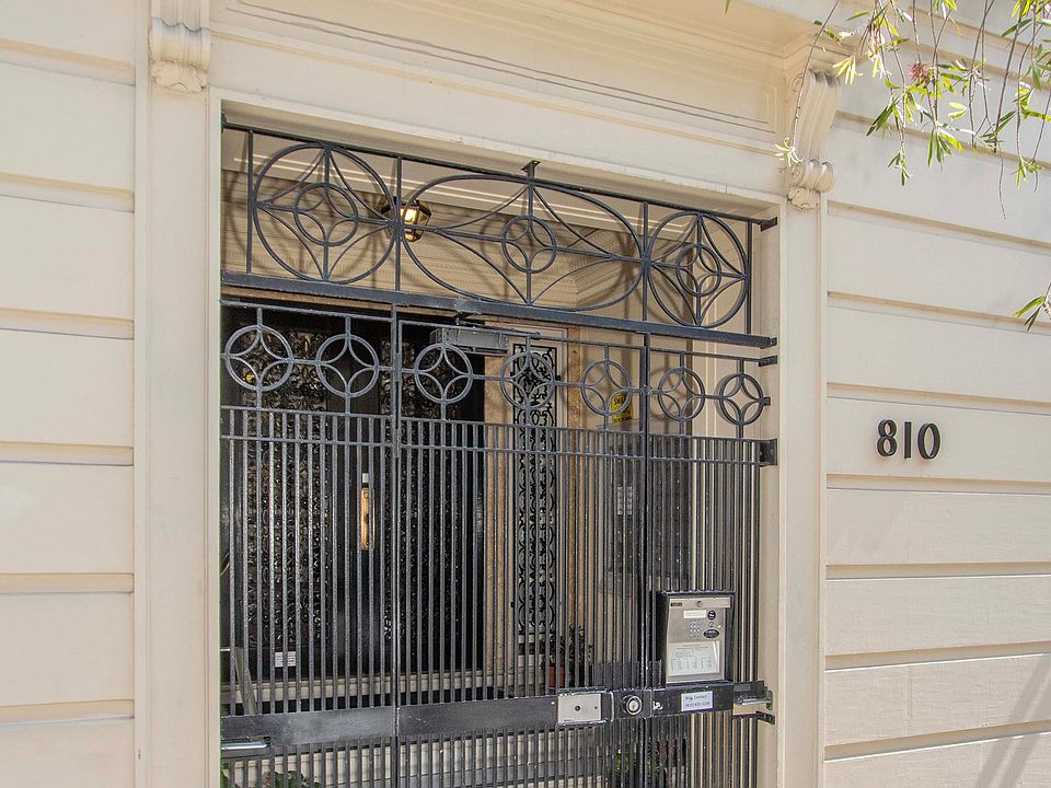 Front entry gate- 810 Jones Street Apartment Building