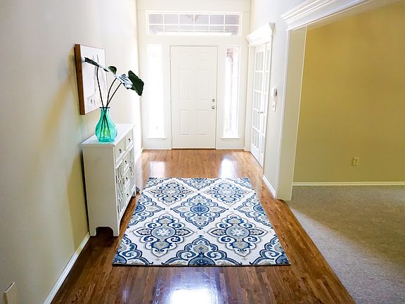 Light and open front entry.