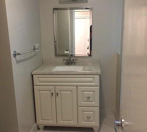 Remodeled hall bathroom