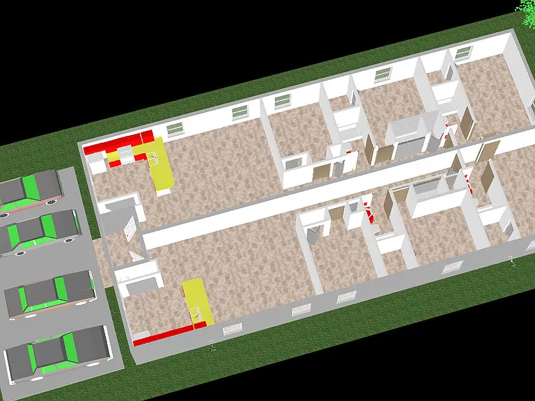 3D Floor Plan 2 units