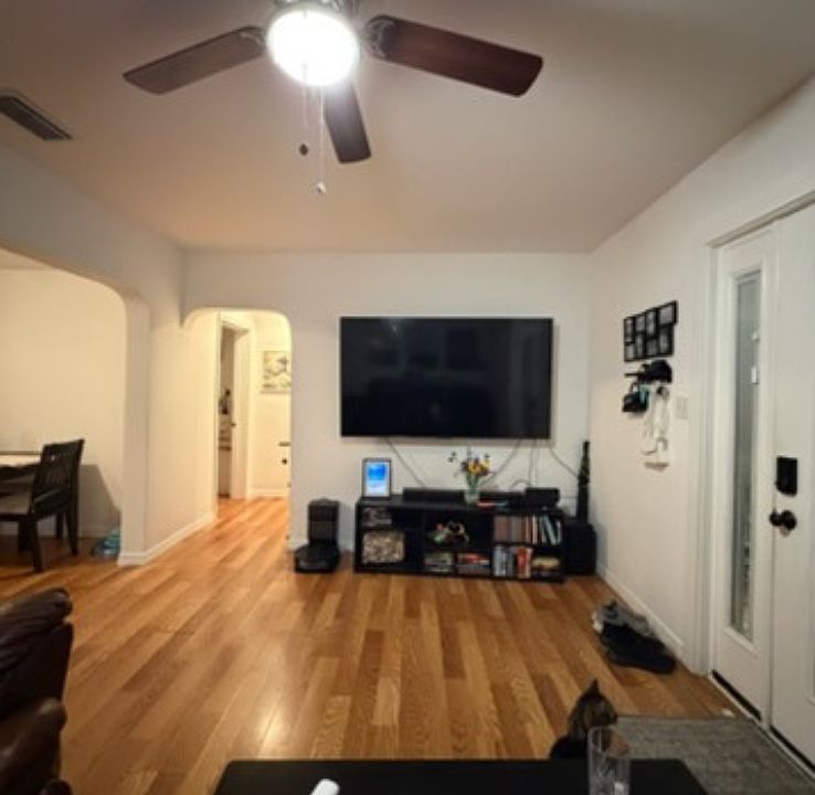 Bright, open space ready for your perfect living room setup.