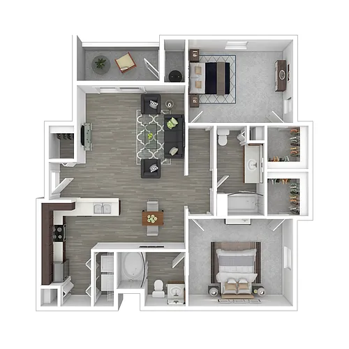 Floor plan 2x2-1099- Classic