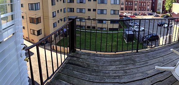 Private deck off back of condo