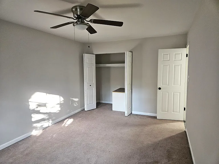 Primary bedroom with generous closet space