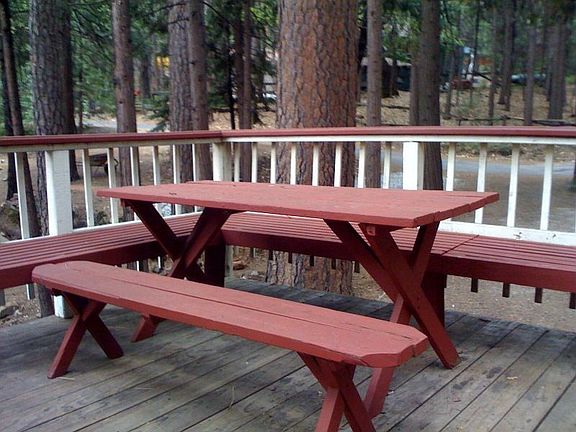 large deck is perfect for summer dinners