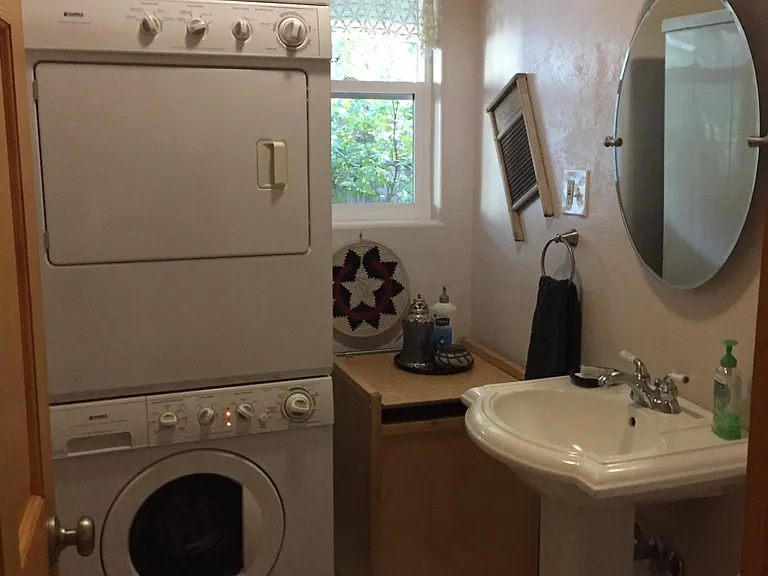 Half bath & laundry