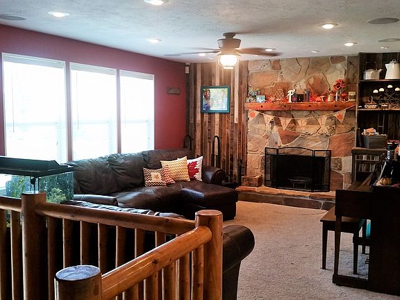 Living Room, Wood fireplace
