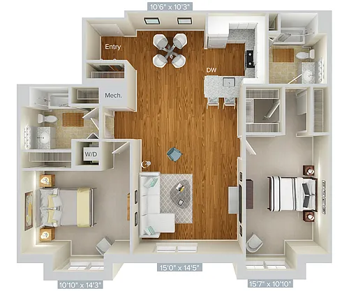Floor plan B17-1222-E421
