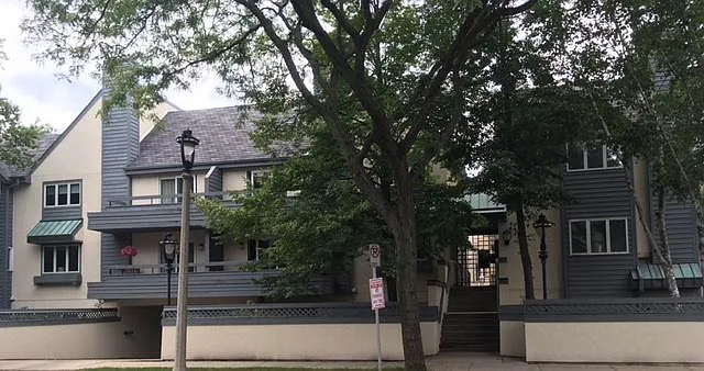 Gated Entrance on Right; Driveway to underground parking on - 2555 N Lake Dr #9