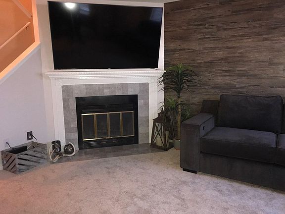 Living room fireplace