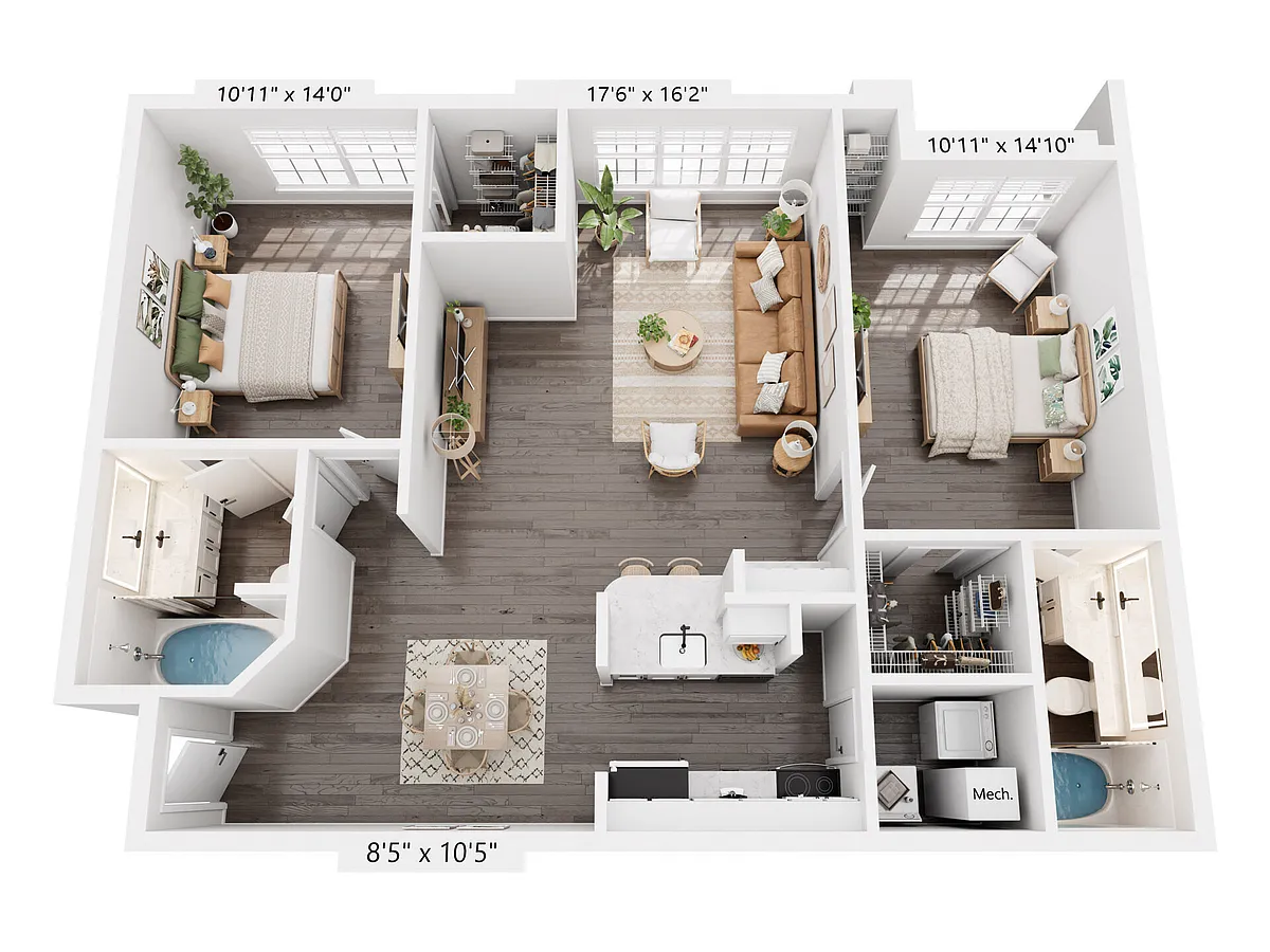Floor plan The Dahlia Renovated