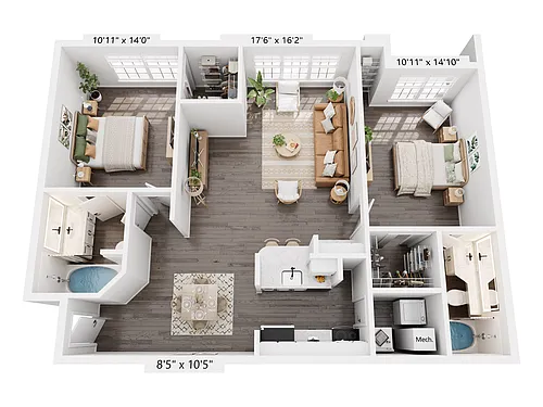 Floor plan The Dahlia Renovated