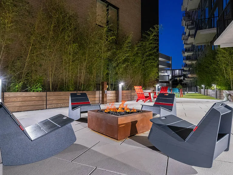 Courtyard Lounge with Fireplace