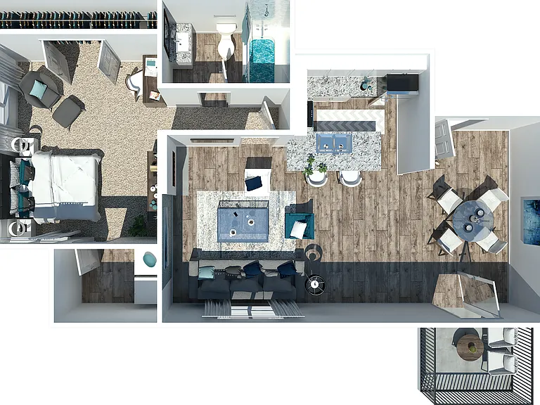1 Bedroom 1 Bathroom 847 Square Feet 1 Bedroom 1 Bathroom 847 Square Feet