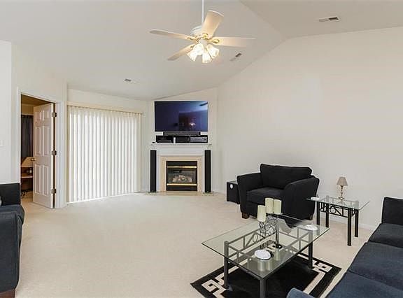 Vaulted Great Room With Gas Fireplace