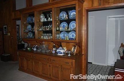Built in china cabinet in dining room