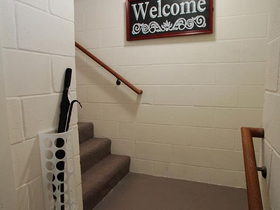 Entrance up from private garage