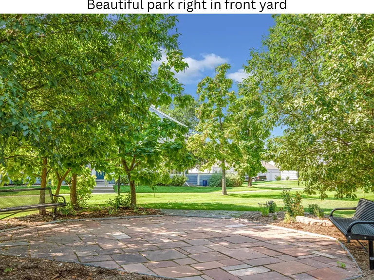 Common area in the park outside the front of the townhome