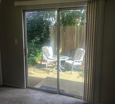 Entry to back yard from dining room.