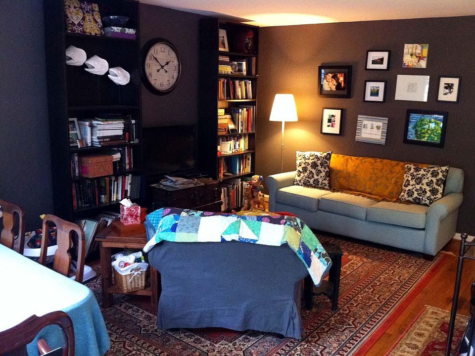 Older photo of living area.
