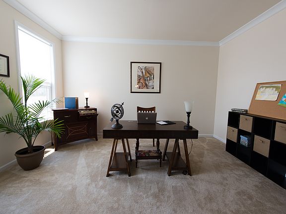 Office with french doors