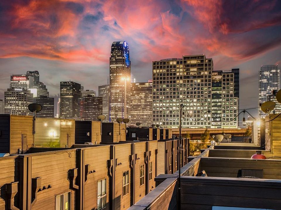 Stunning night time views from huge rooftop.