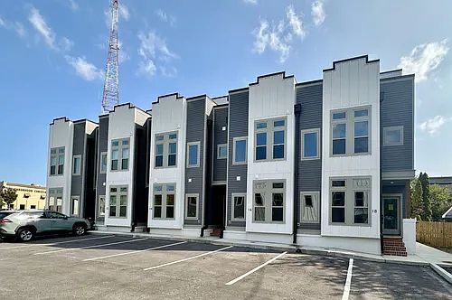 Beautiful building with parking right out front.